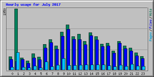 Hourly usage for July 2017