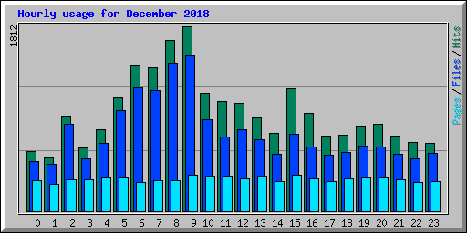 Hourly usage for December 2018