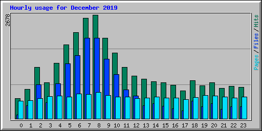Hourly usage for December 2019