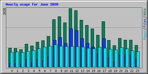 Hourly usage for June 2020