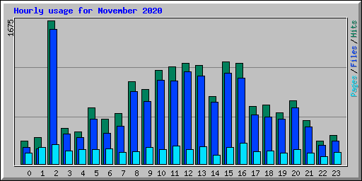 Hourly usage for November 2020