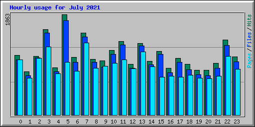 Hourly usage for July 2021