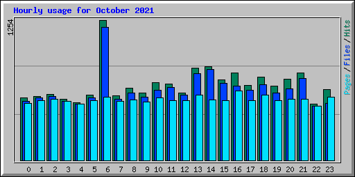 Hourly usage for October 2021
