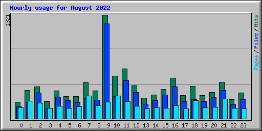 Hourly usage for August 2022