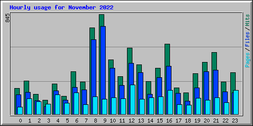 Hourly usage for November 2022