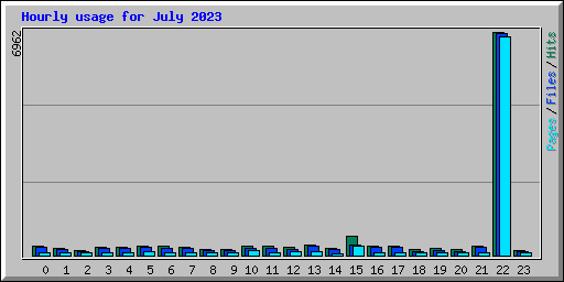 Hourly usage for July 2023