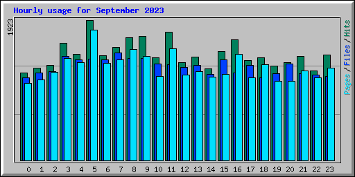 Hourly usage for September 2023