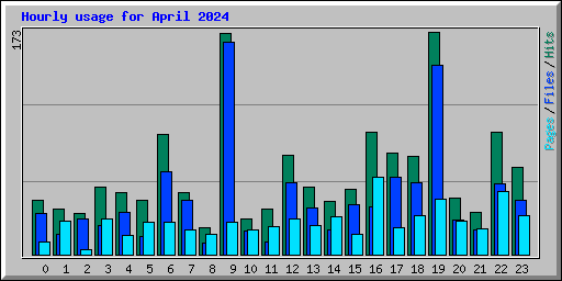 Hourly usage for April 2024