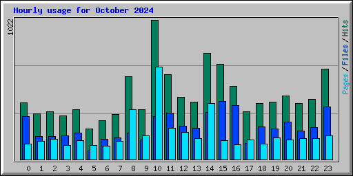 Hourly usage for October 2024