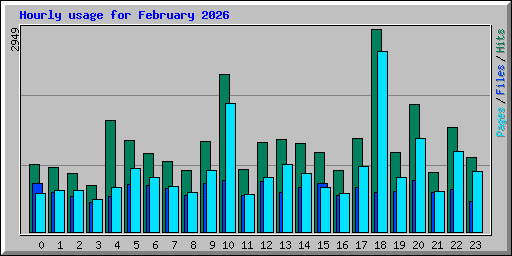 Hourly usage for February 2026