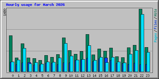 Hourly usage for March 2026