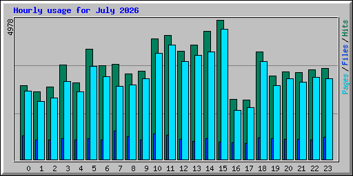 Hourly usage for July 2026